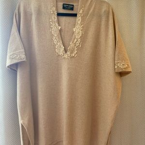 Vanity Rosa Cashmere Short Sleeve Sweater